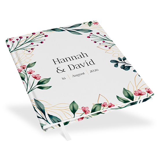 Gästebuch Hochzeit - Floral "Ivory Garden" - GBH-25001-F-10