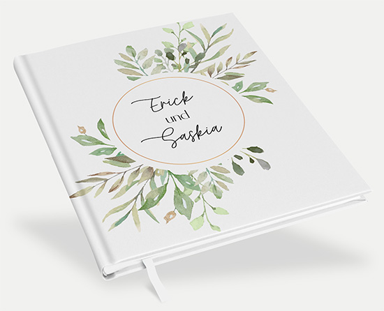 Gästebuch Hochzeit - Greenery "Eucalyptus Crown" - GBH-25001-G-06