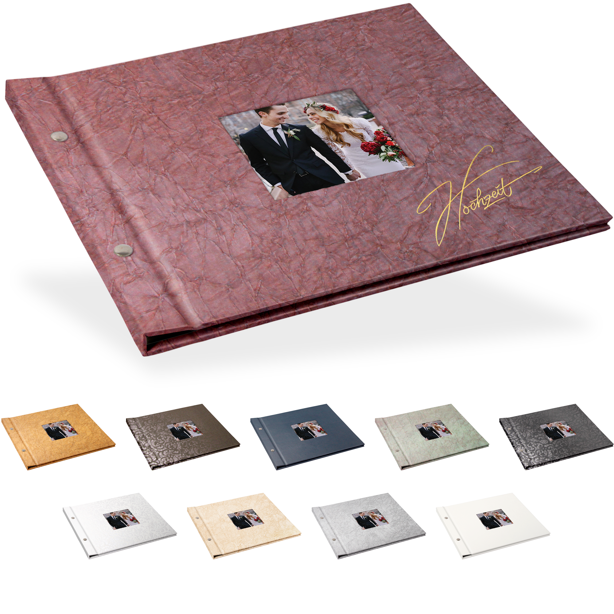 Portraitalbum Comfort-Line 28 x 25 cm, Schwarz, mit Bildausschnitt - TAD-LS-2825-PARE