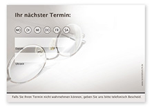 Terminzettel "Durchblick behalten" - 1 Termin mit Wochentagen - 1215010120