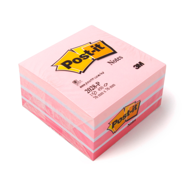 Post-it® Haftnotiz-Würfel Pink-Töne