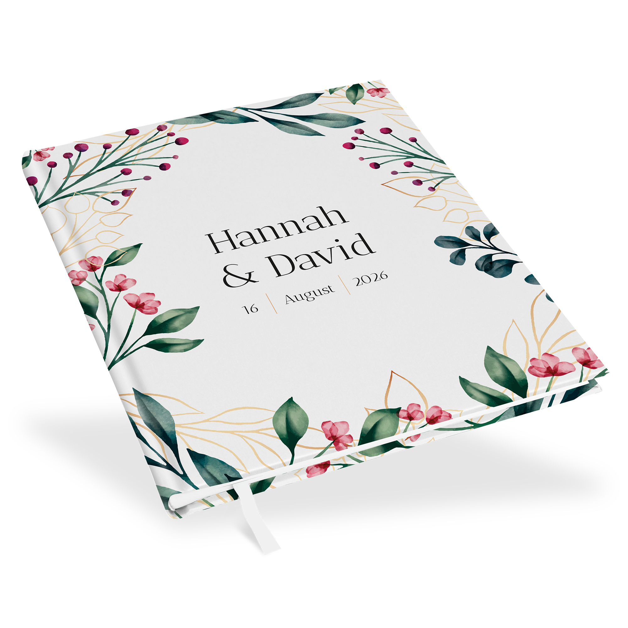 Gästebuch Hochzeit - Floral "Ivory Garden"