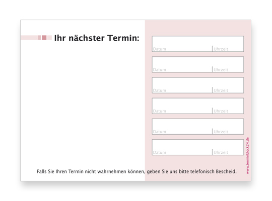 Terminzettel Classic #2 rot - 1203020604