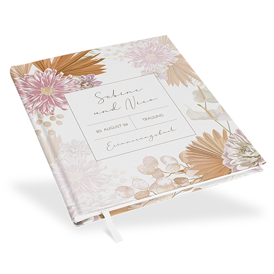 Gästebuch Hochzeit - Floral "Terracotta Blossom" - GBH-25001-F-04
