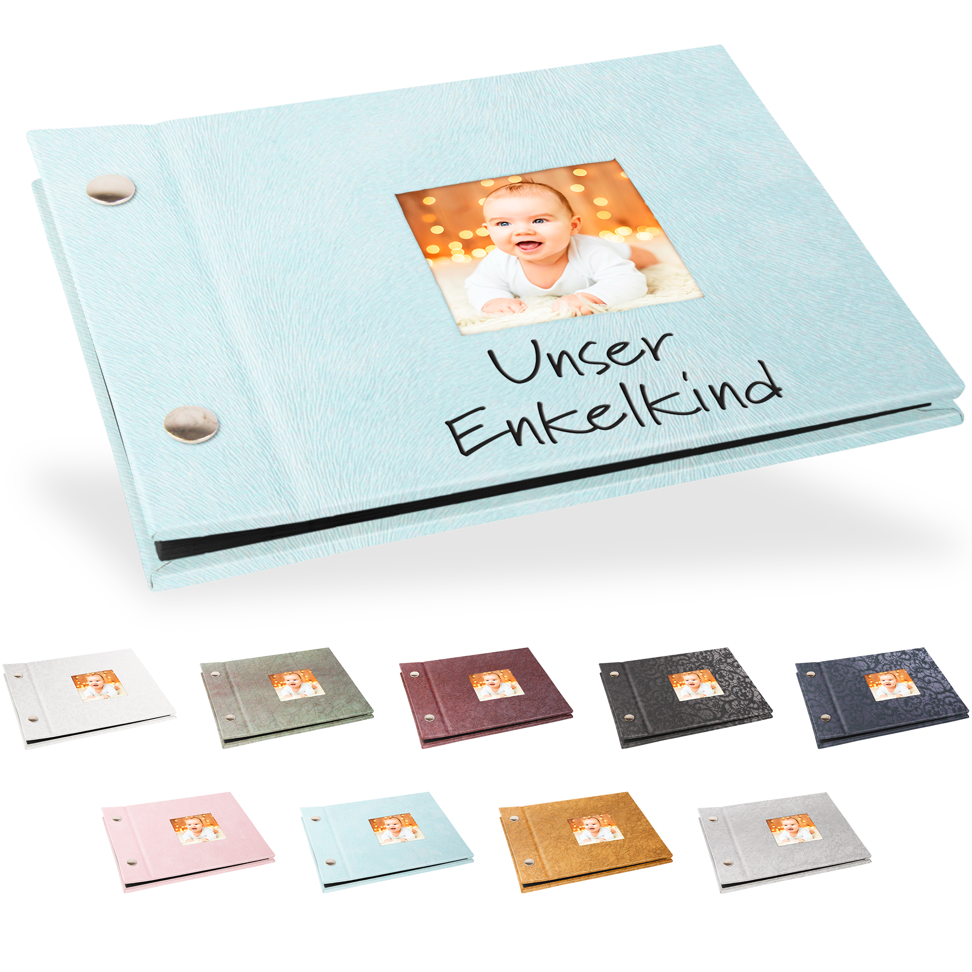 Portraitalbum Trend-Line, Format 16 x 13 cm, mit Bildausschnitt, Schwarz - TLD-LS-1313