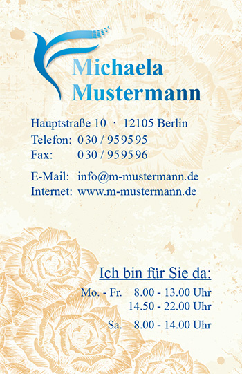 Visitenkarte "bird stamp" - 1212010327