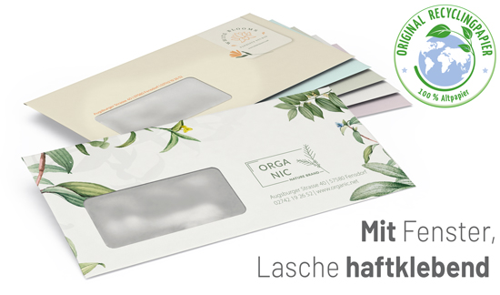 Briefumschlag DIN Lang mit Fenster - 1307010000-RECY