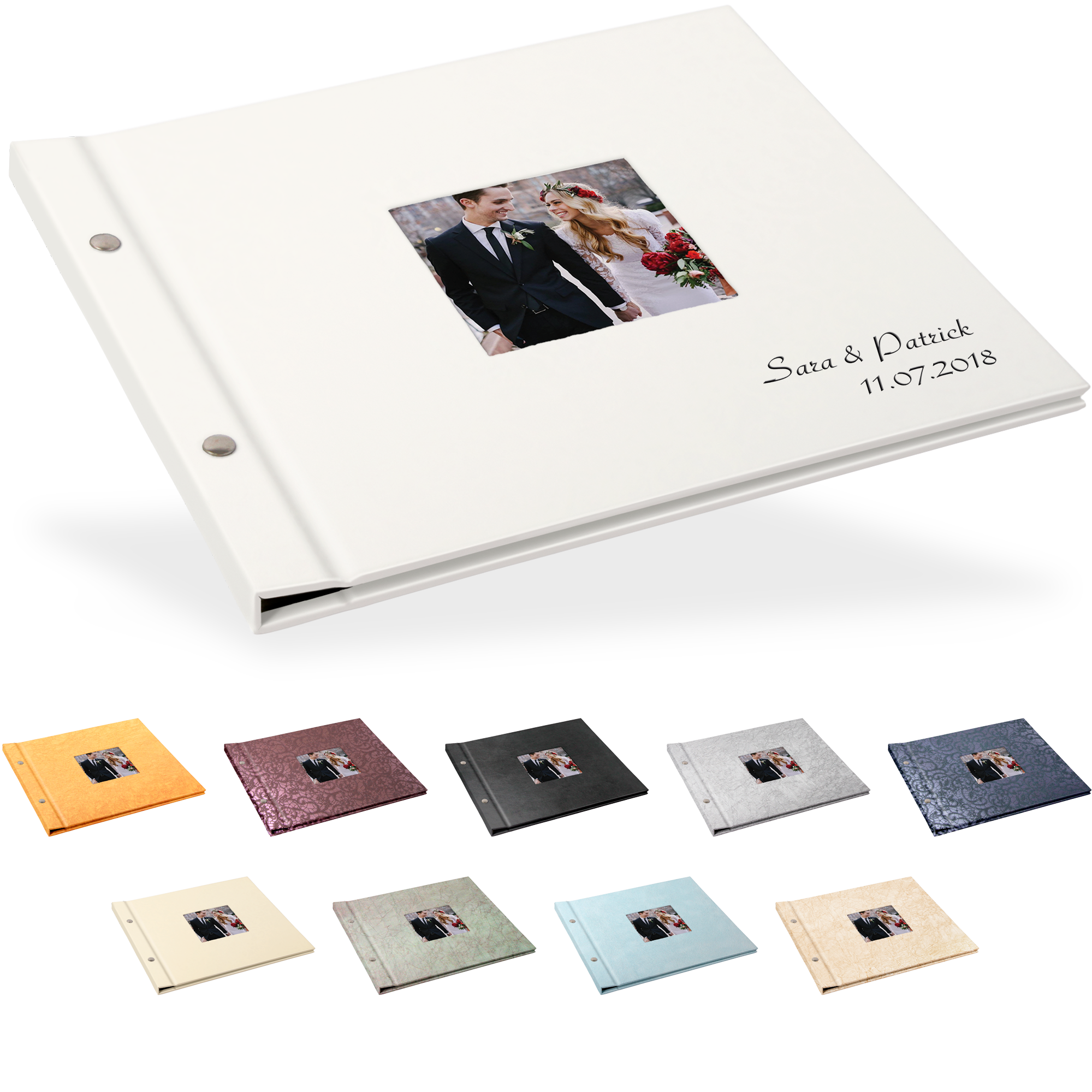 Portraitalbum Comfort-Line 29 x 24 cm, Schwarz, mit Bildausschnitt - TAD-LS-2924-S