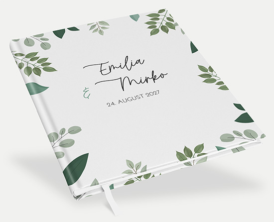 Gästebuch Hochzeit - Greenery "Pure Greenery" - GBH-25001-G-08