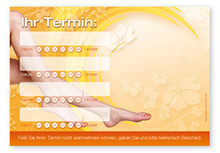 Terminzettel "happy feet" - 4 Termine mit Wochentagen - 1215010434