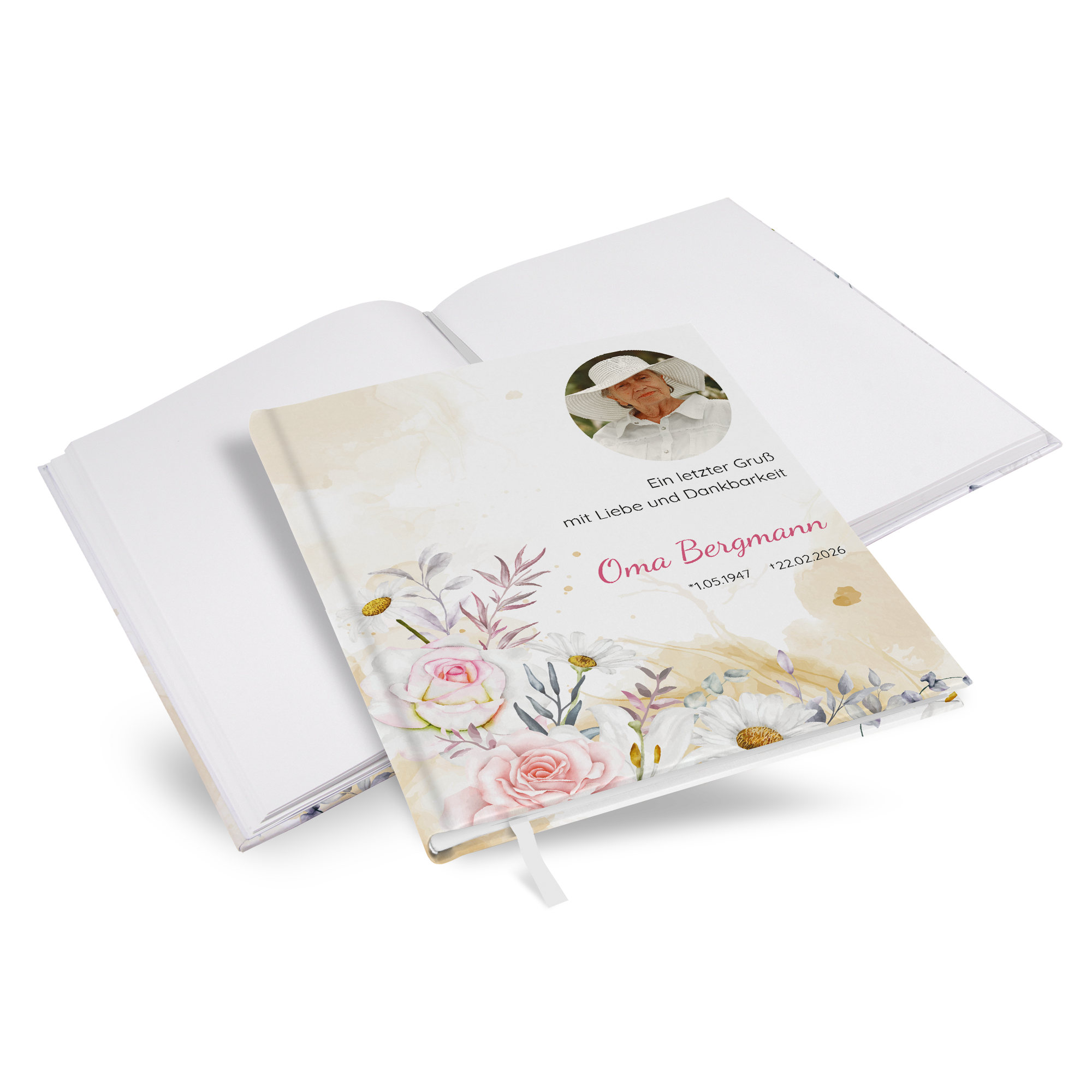 Kondolenzbuch - lily &amp; rose - KB-25001-A-03