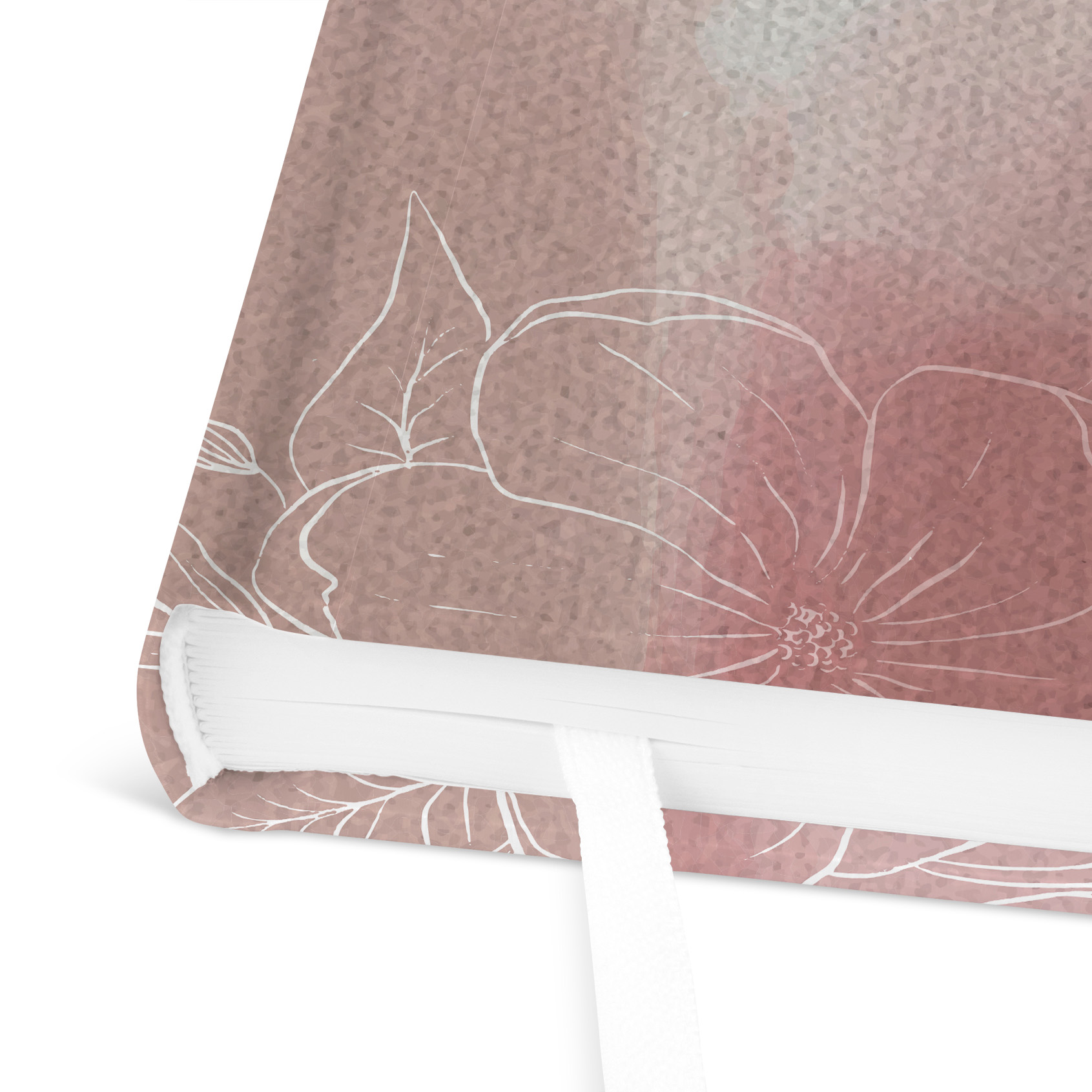 Erinnerungsbuch Hochzeit - Aquarell "dusty bloom"