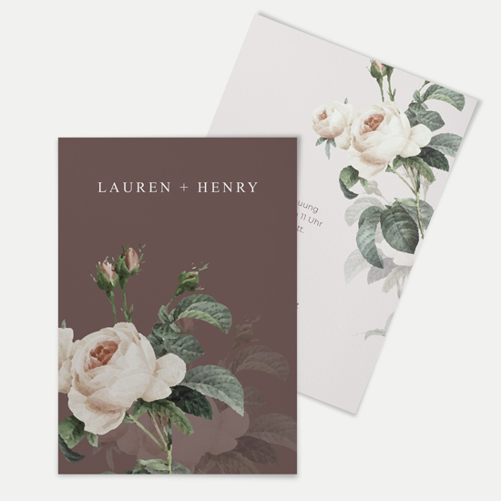 Postkarte DIN A6 im Hochformat - Floral "Antique Rose" - PKH-24001-F-11