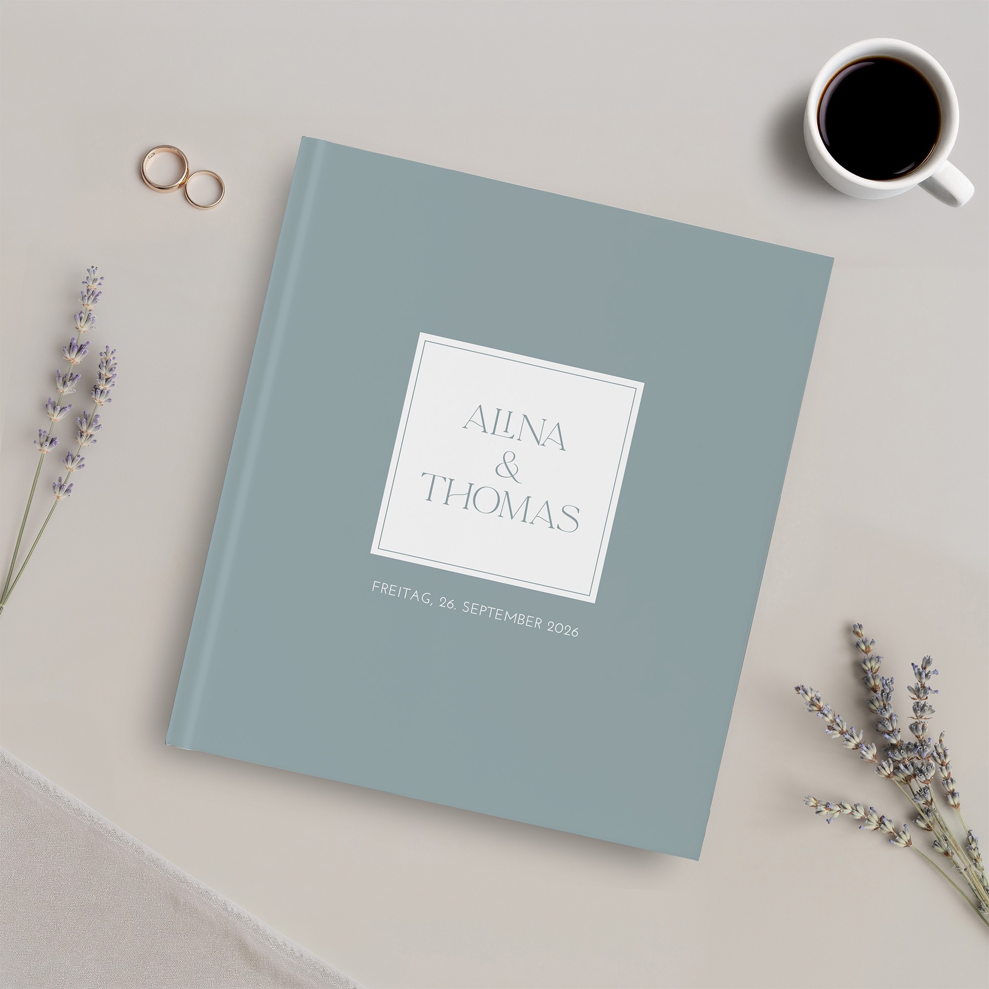 Gästebuch Hochzeit - Minimalistisch "Nordic Shore"