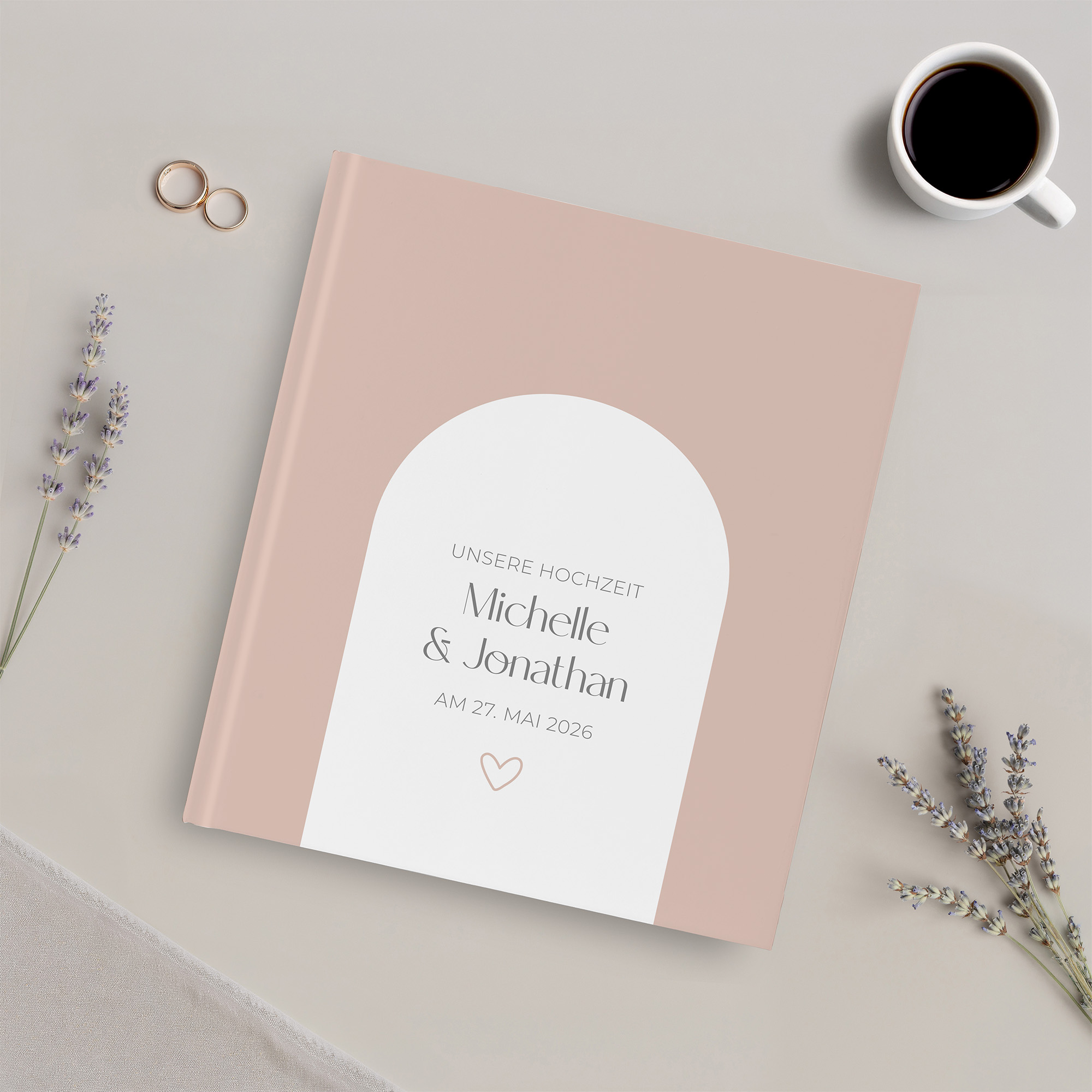 Gästebuch Hochzeit - Minimalistisch "Lille"