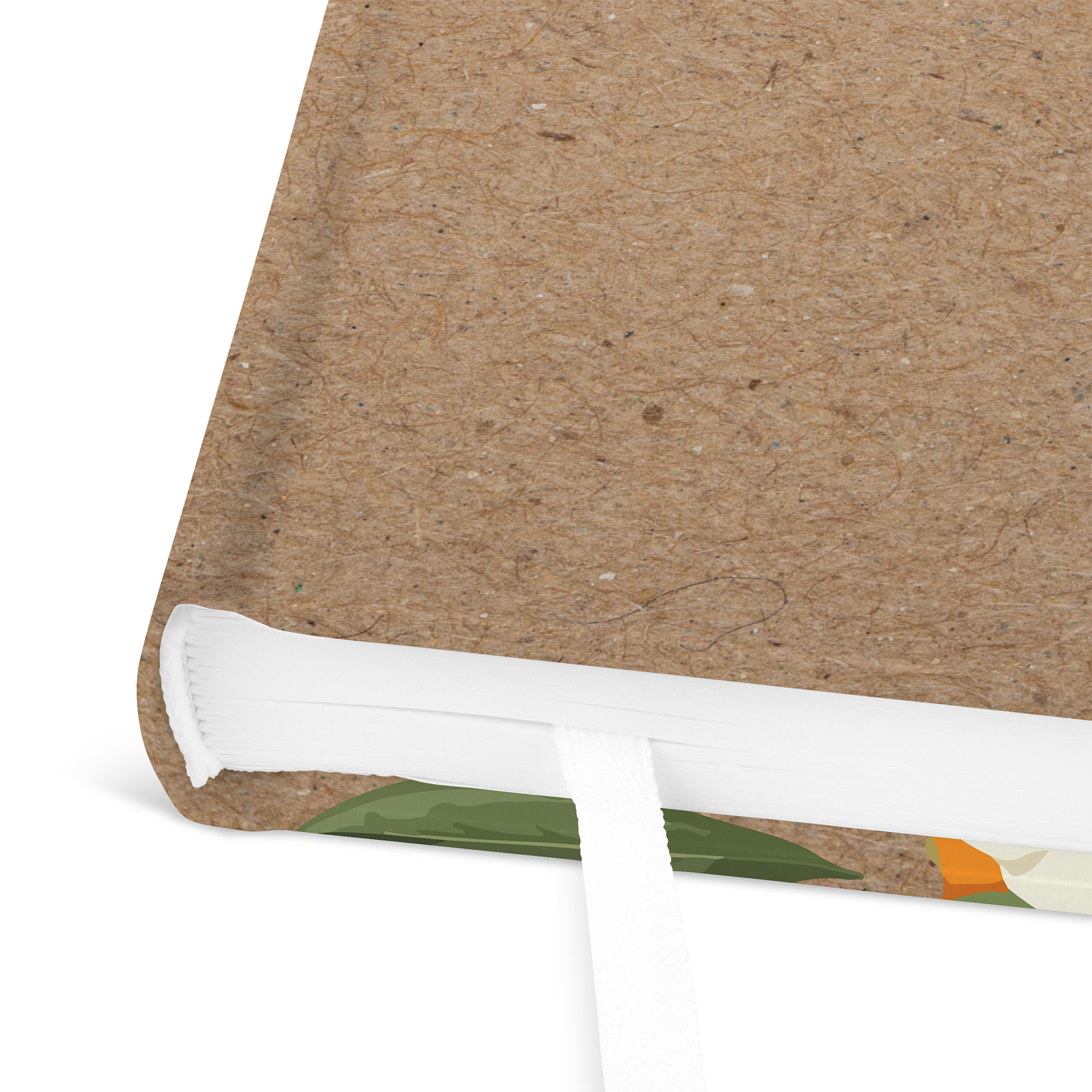 Gästebuch Hochzeit - Greenery "orange craft"