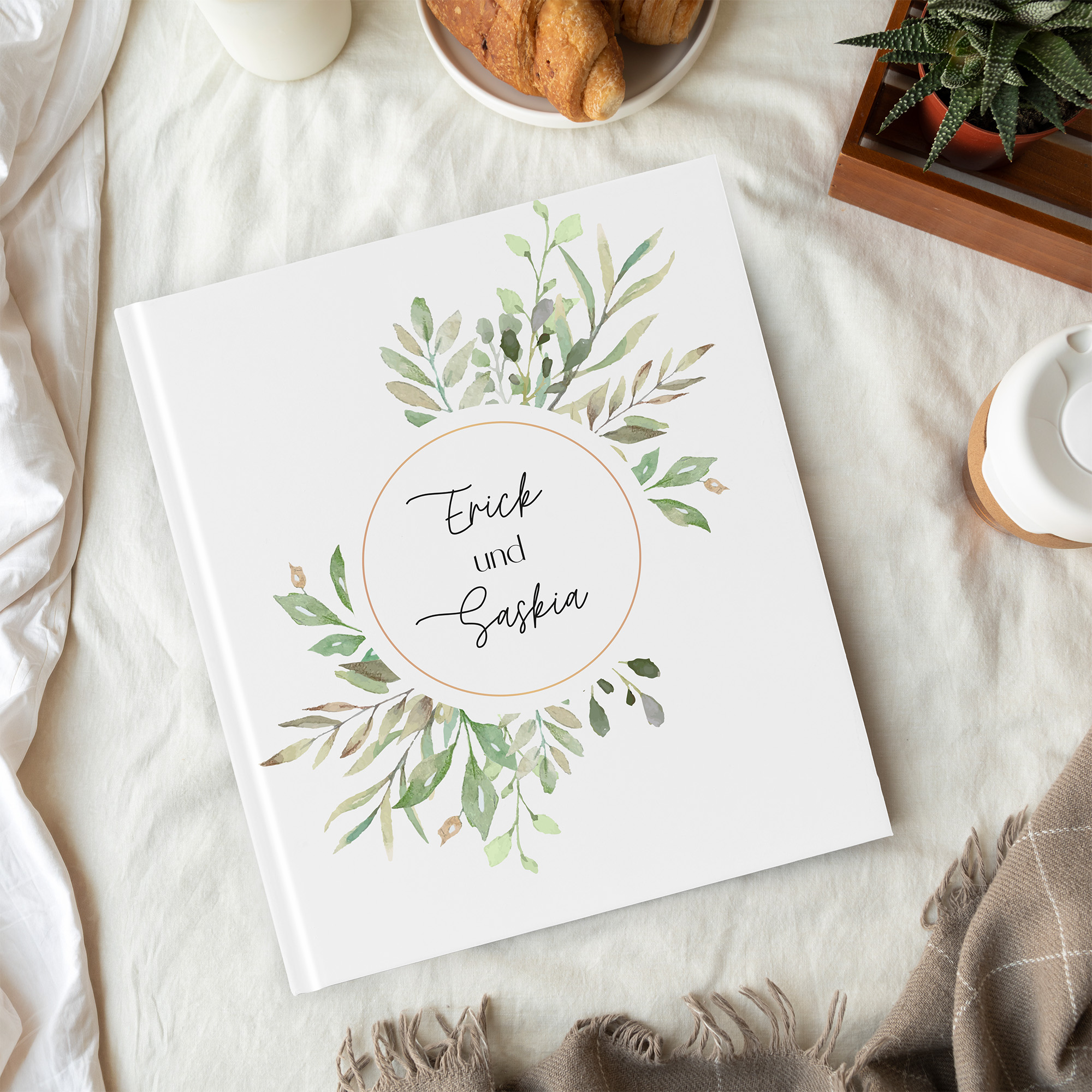 Gästebuch Hochzeit - Greenery "calm grove"