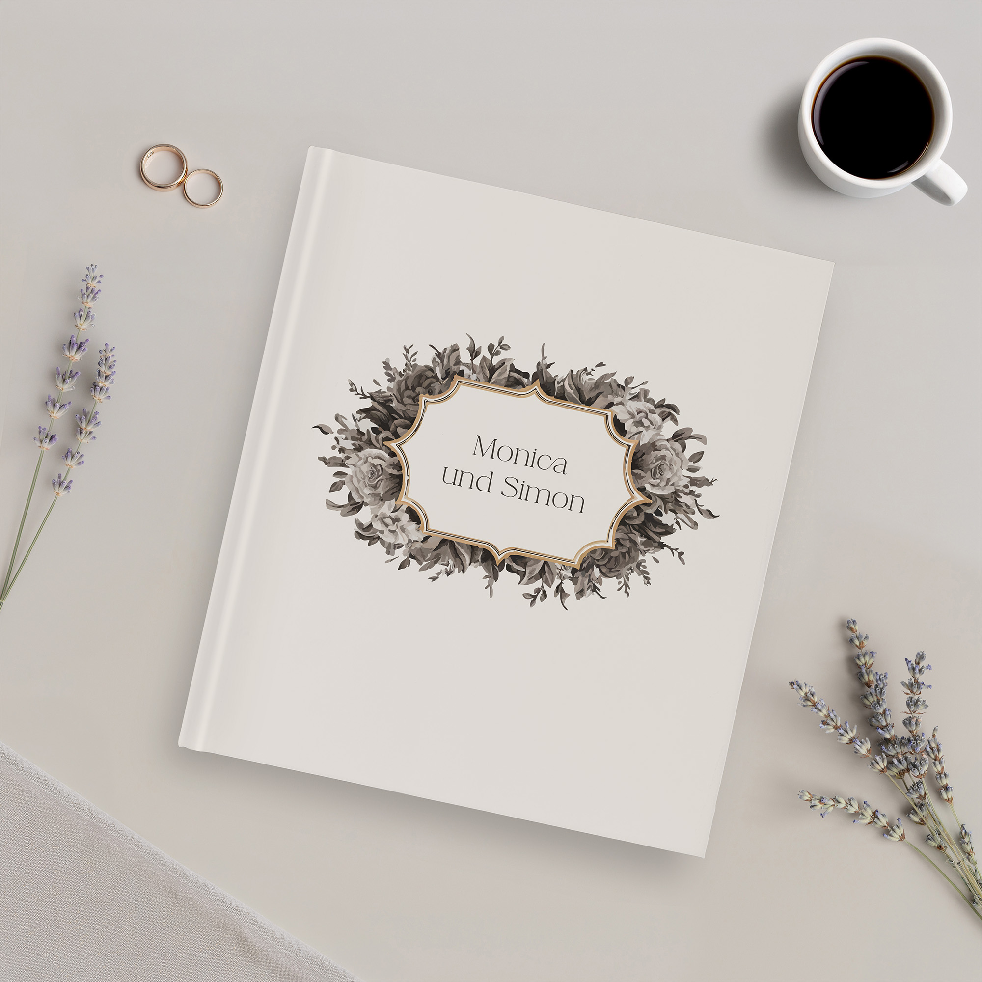Gästebuch Hochzeit - Vintage "baroque frame"