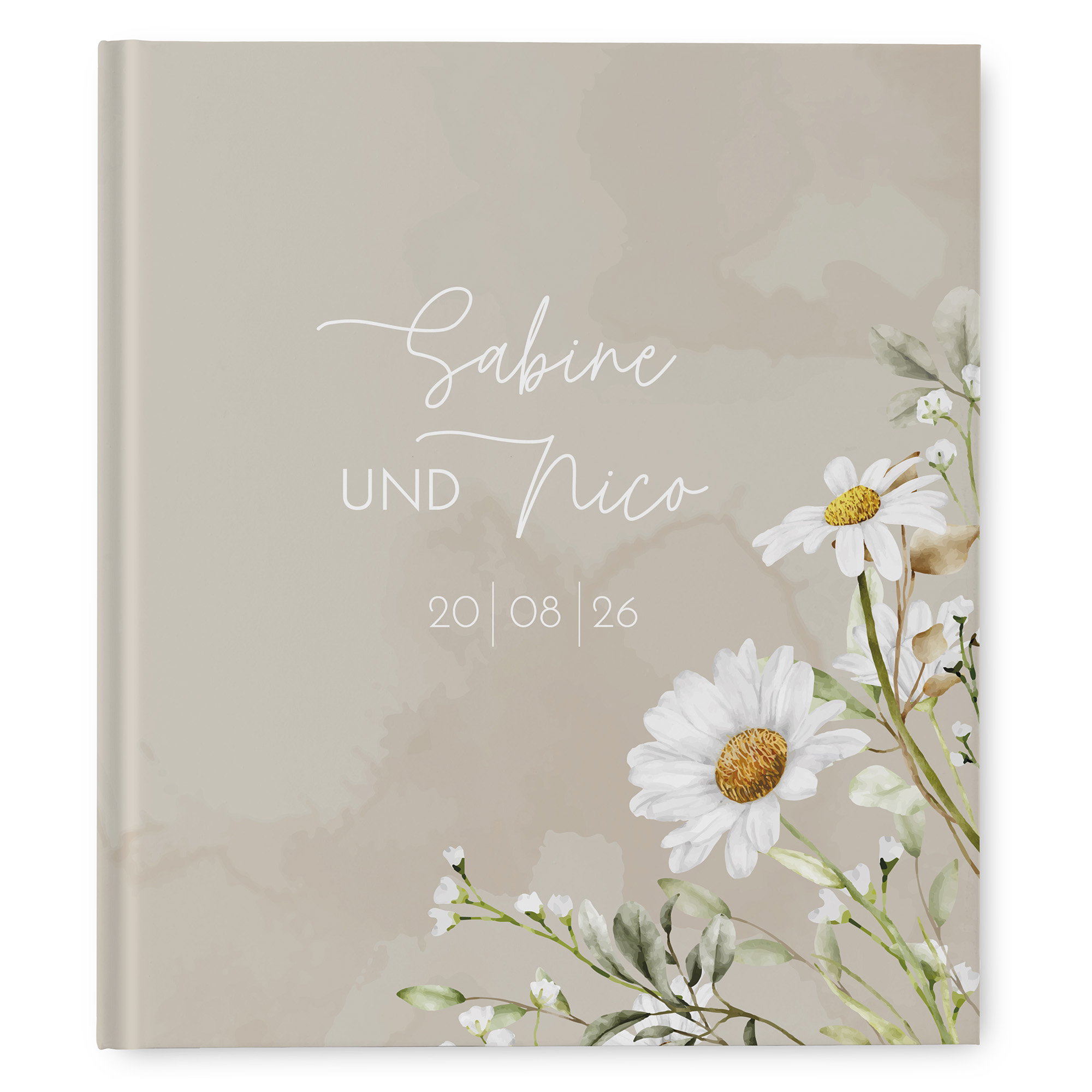 Gästebuch Hochzeit - Floral "daisy field"