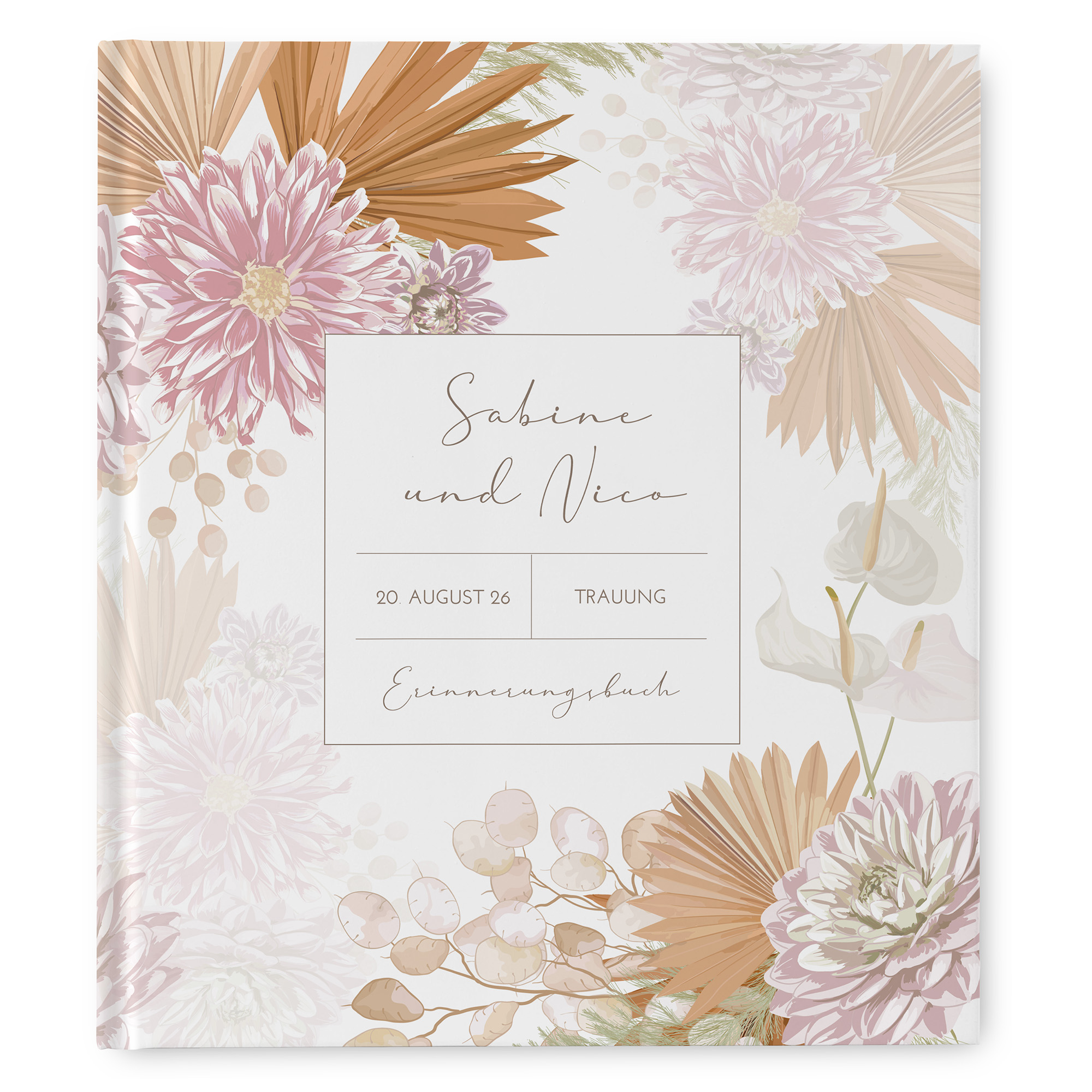 Gästebuch Hochzeit - Floral "terracotta blossom"