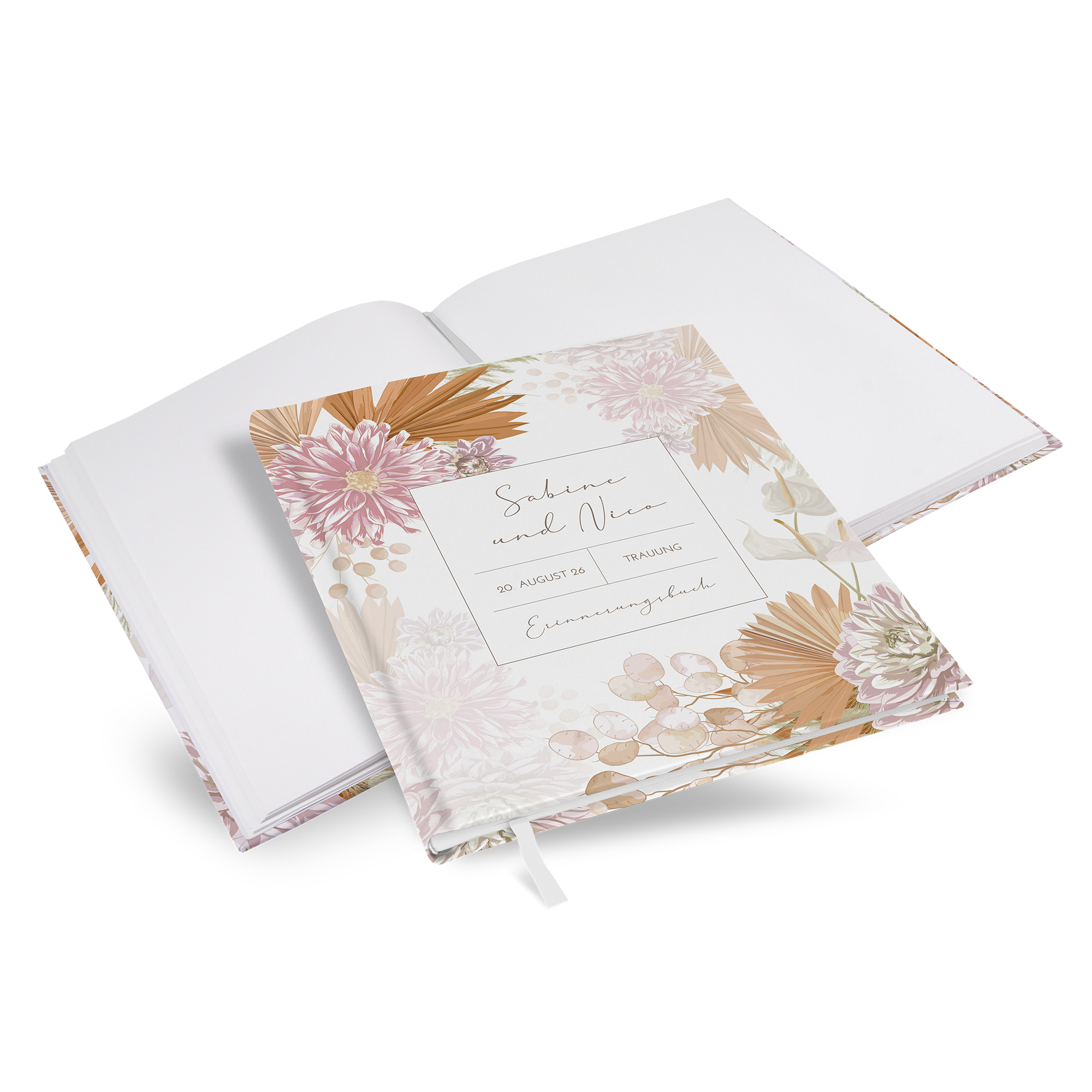 Gästebuch Hochzeit - Floral "terracotta blossom" - GBH-25001-F-04