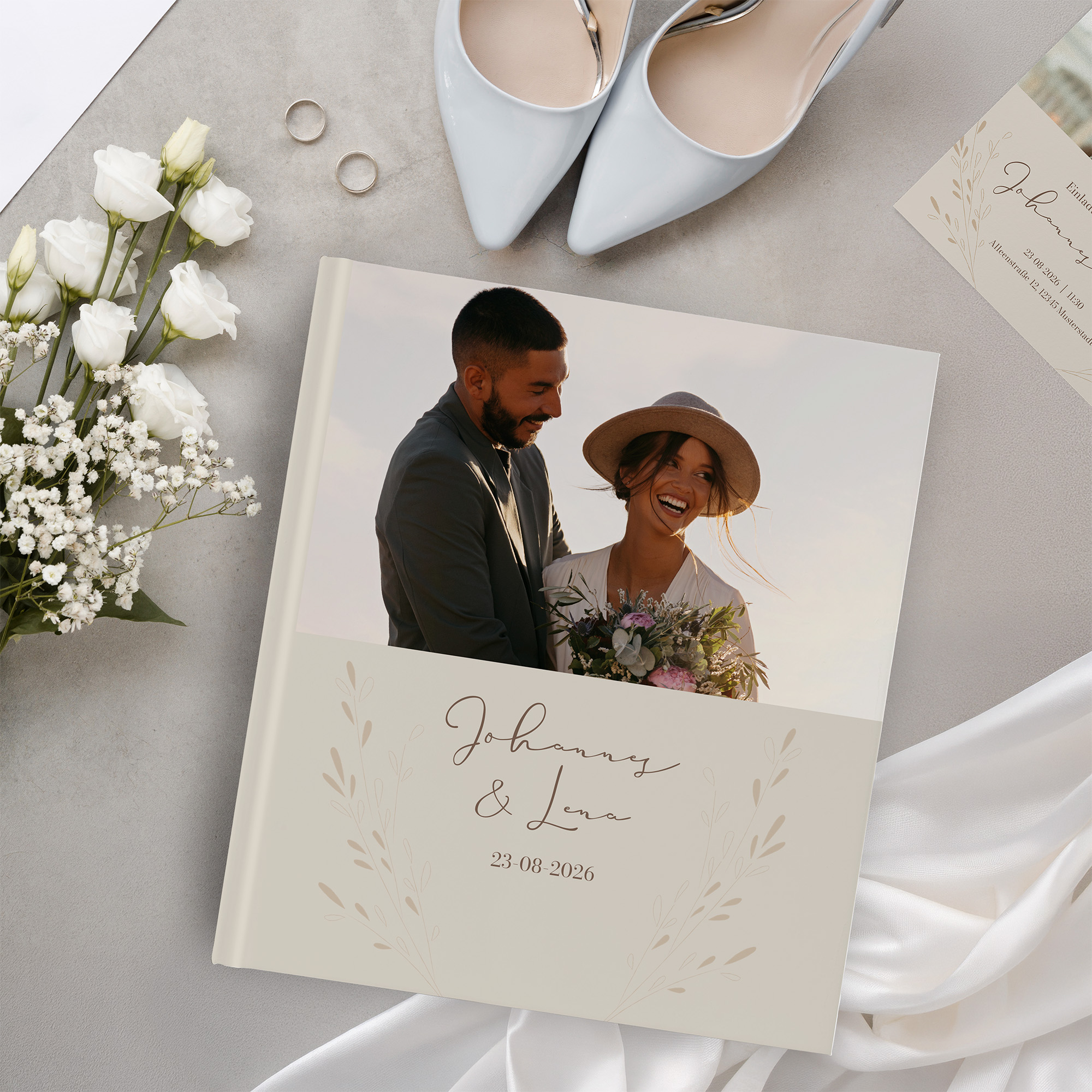 Gästebuch Hochzeit - Vintage "golden memories"