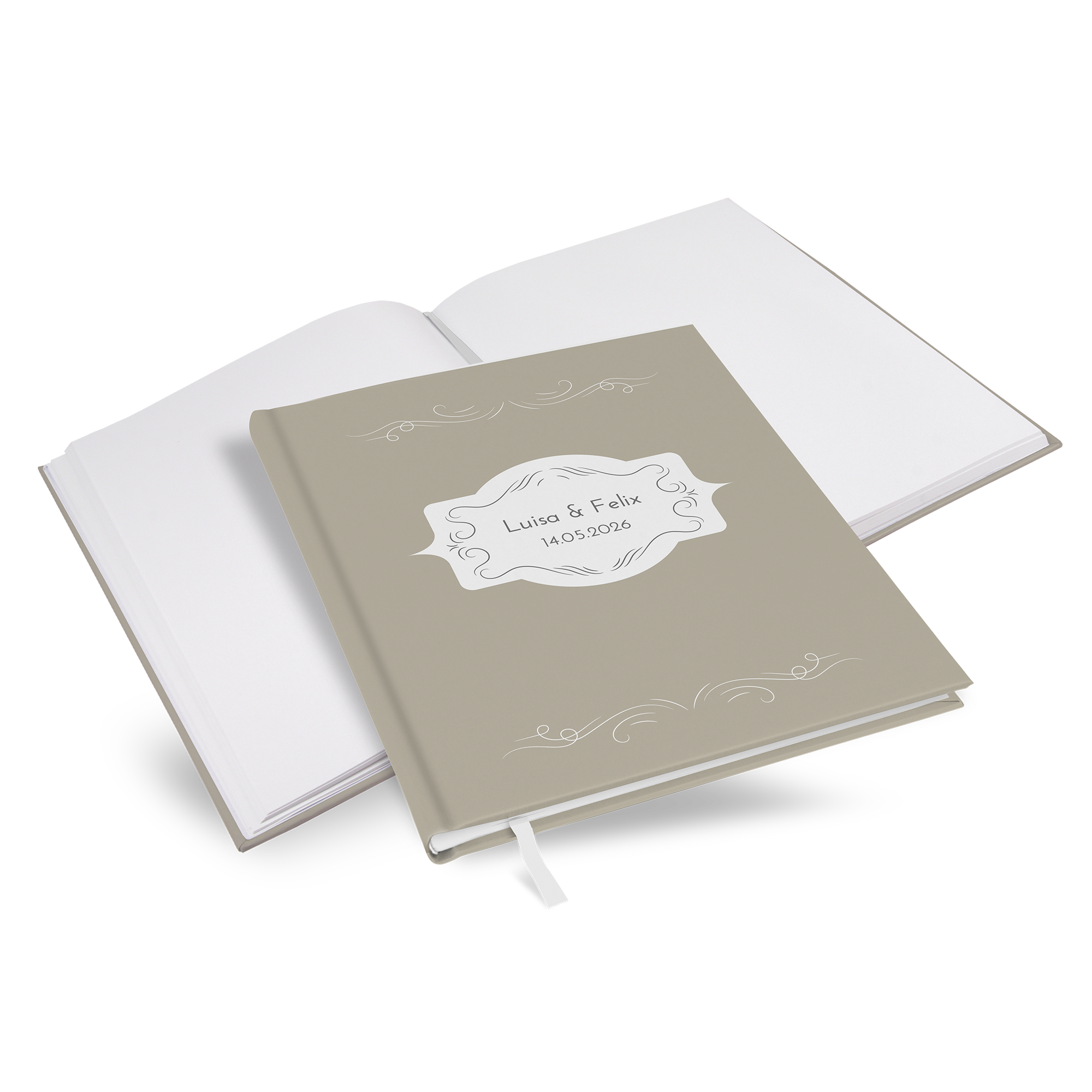 Gästebuch Hochzeit - Vintage "antique peony" - GBH-25001-V-09
