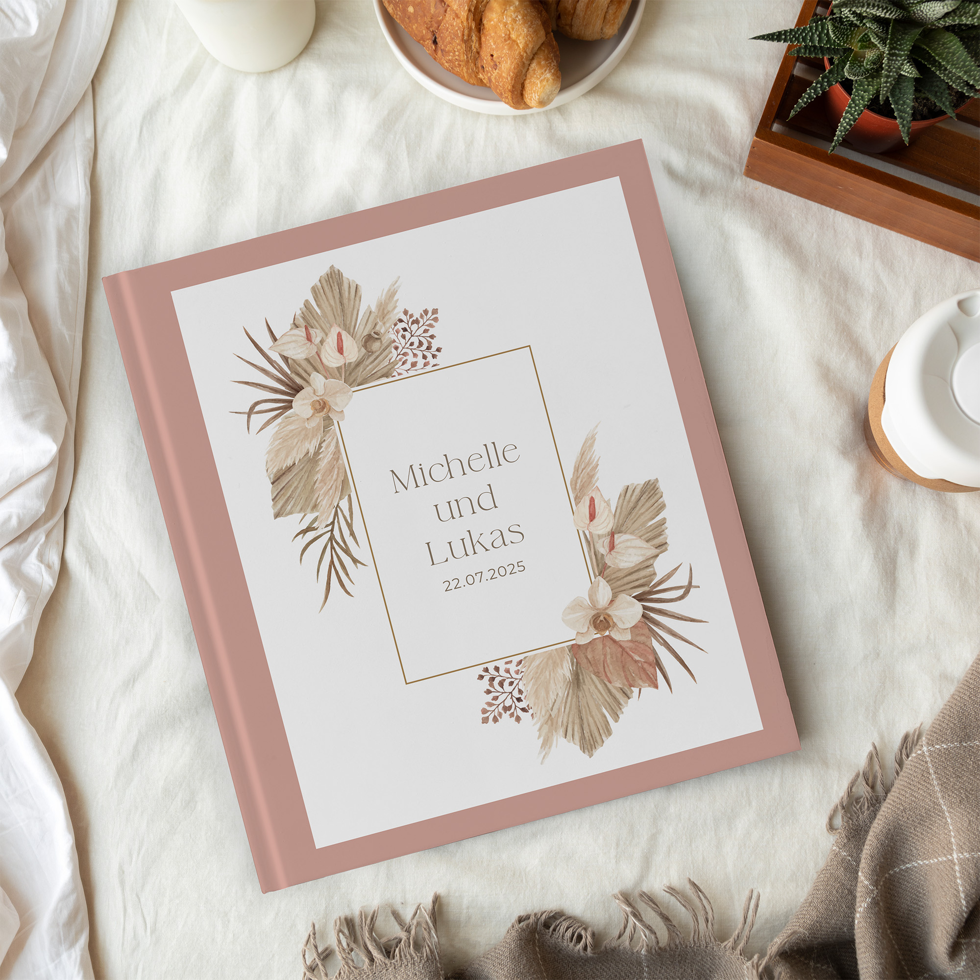 Gästebuch Hochzeit - Boho "golden haze"