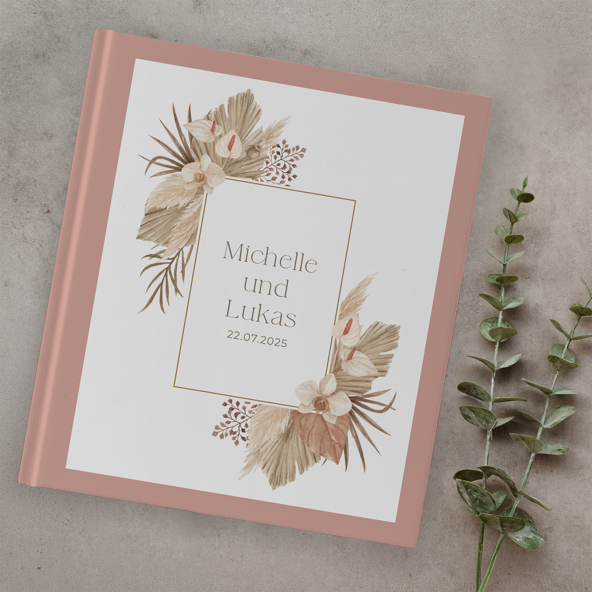 Gästebuch Hochzeit - Boho "golden haze"