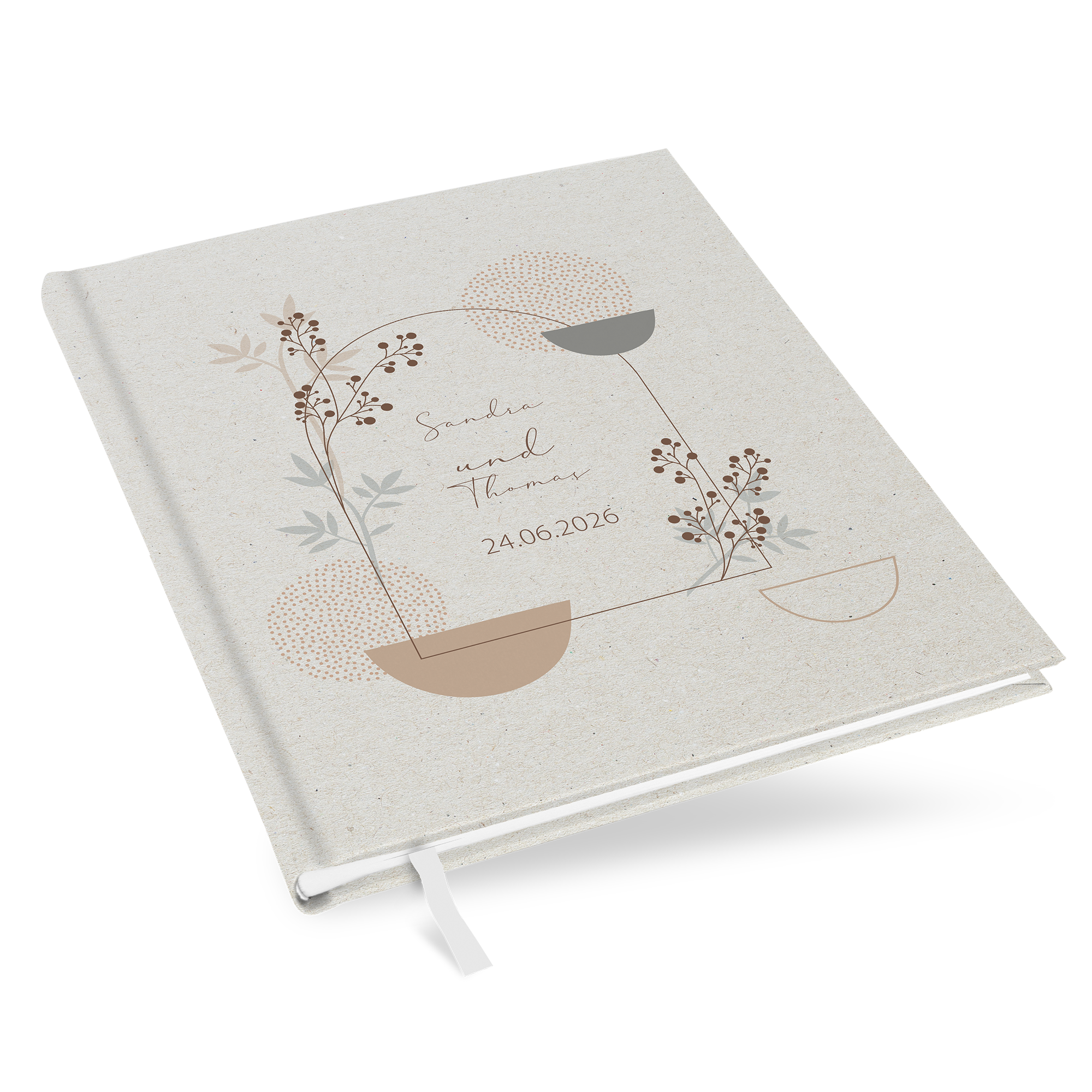 Gästebuch Hochzeit - Boho "stone bloom"
