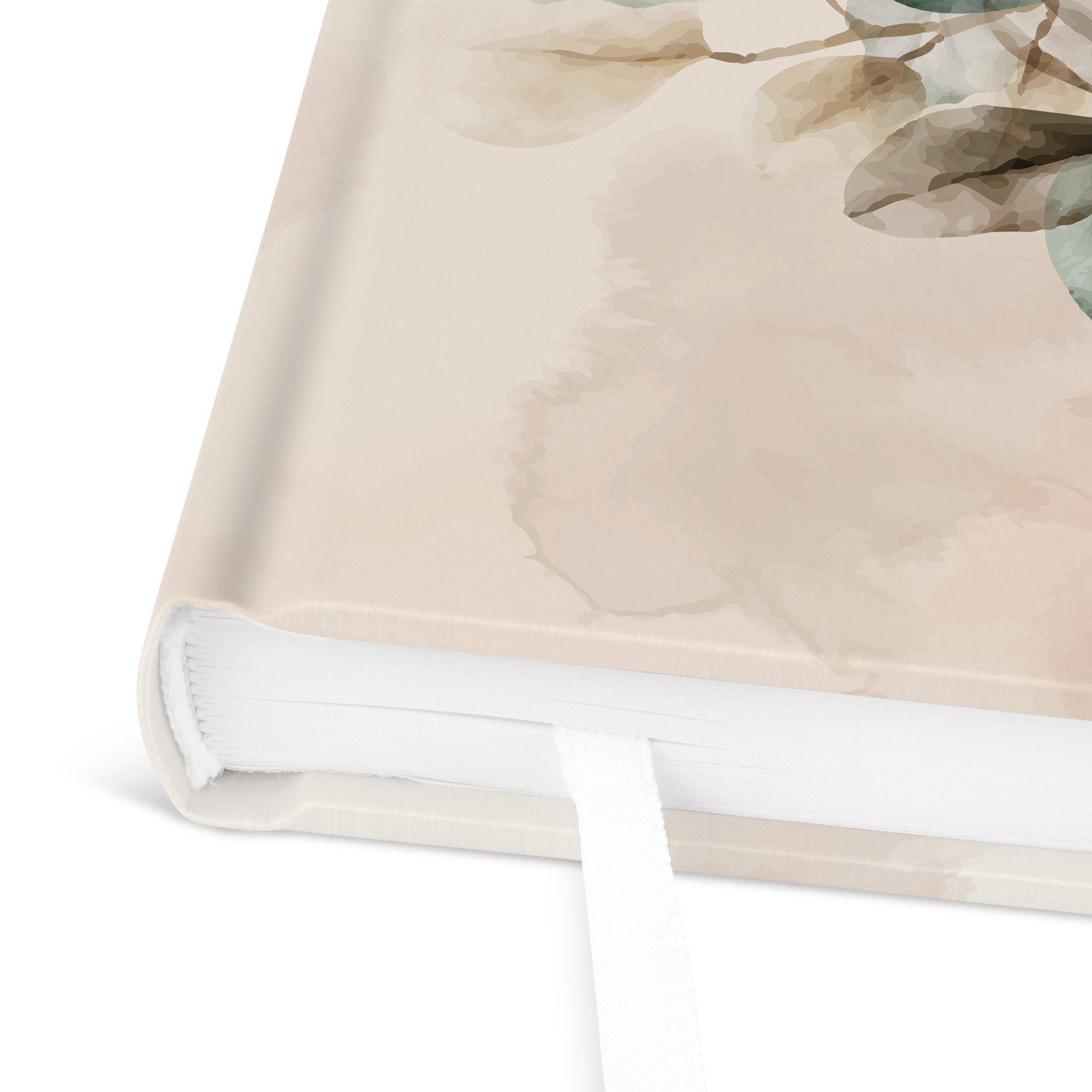 Gästebuch Hochzeit -  Aquarell "leaf & taupe"