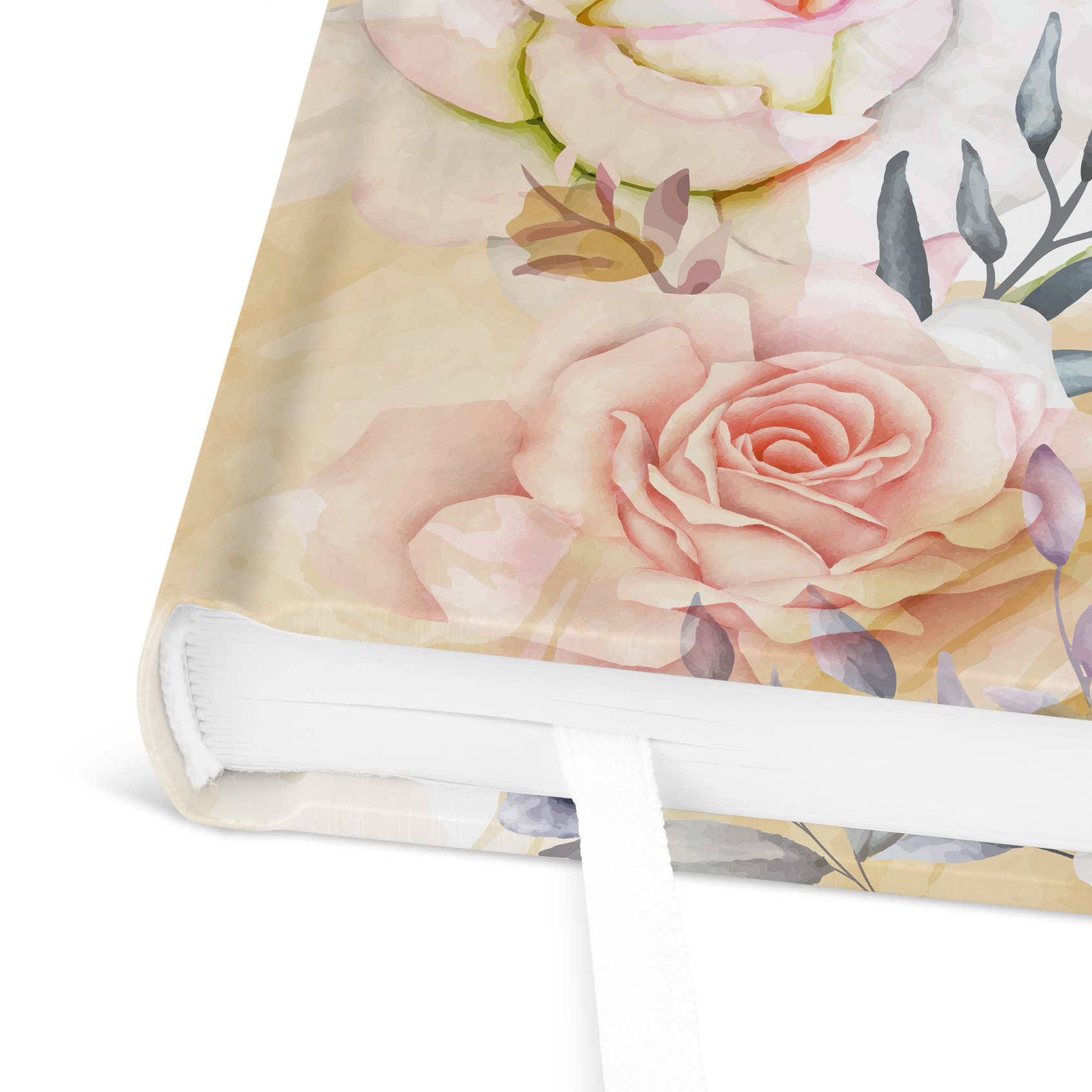 Gästebuch Hochzeit -  Aquarell "lily & rose"