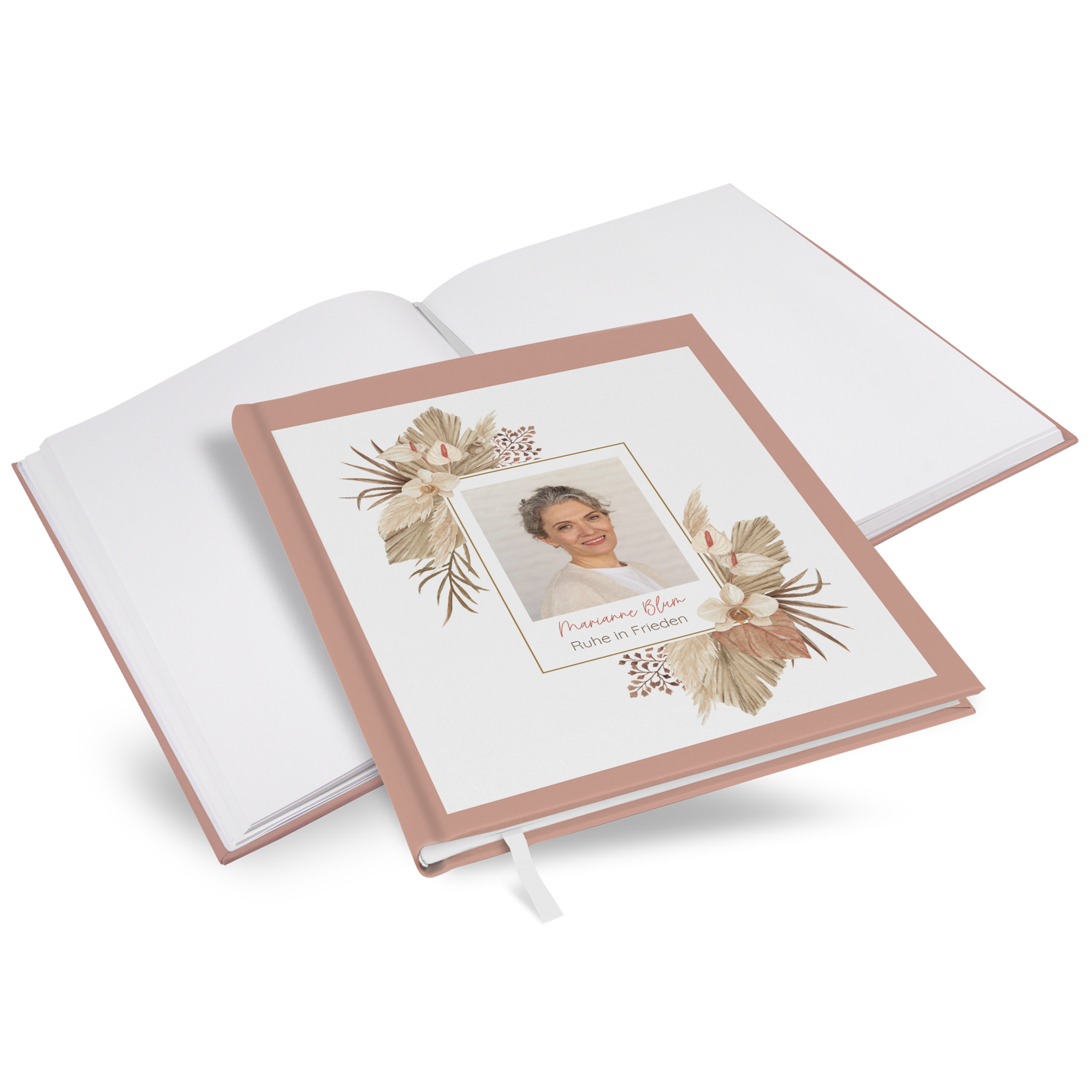 Kondolenzbuch -  Boho "golden haze" - KB-25001-B-02
