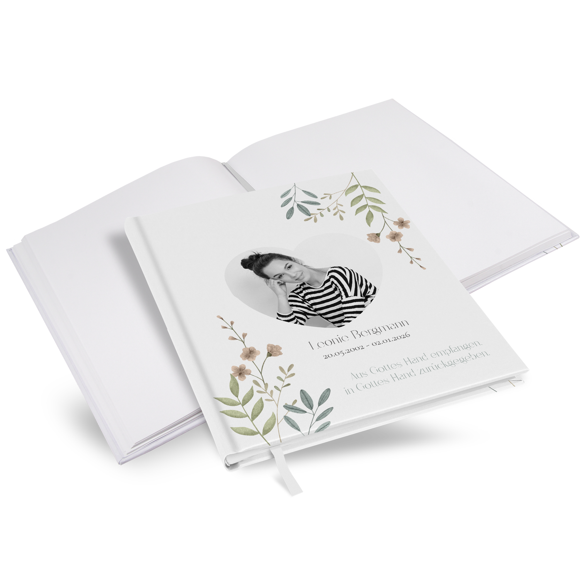 Kondolenzbuch -  Soft Leaves - KB-25001-B-10