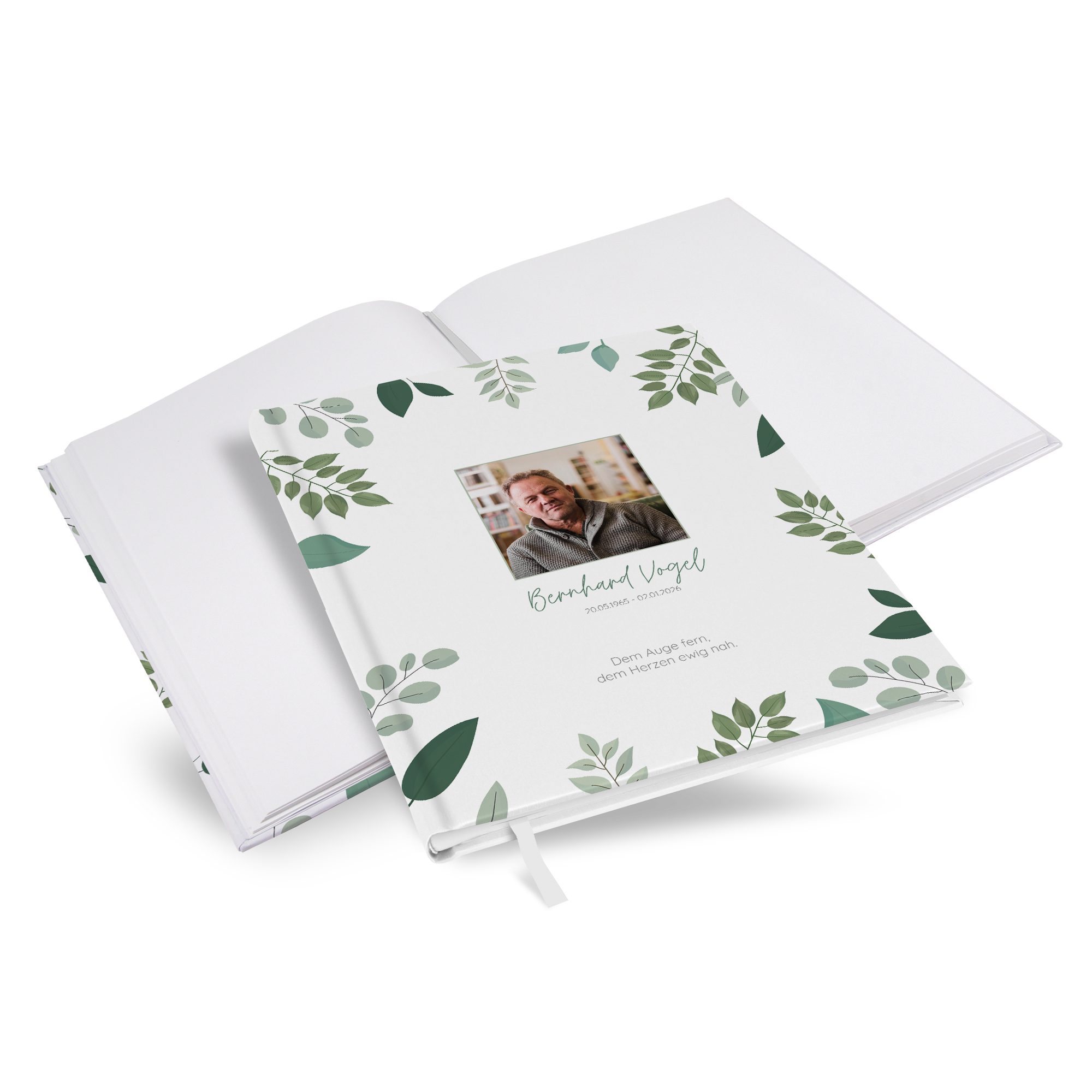 Kondolenzbuch - Greenery "green &amp; simple" - KB-25001-G-08