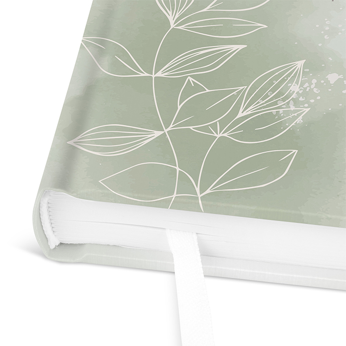 Gästebuch Ferienwohnung -  Aquarell "faded green"