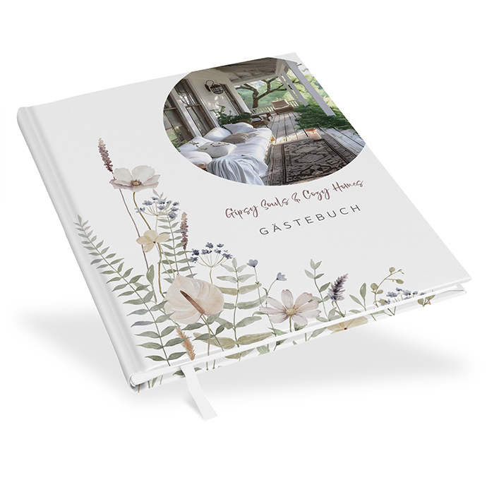 Gästebuch Ferienwohnung  - Boho "Pastel Bloom"