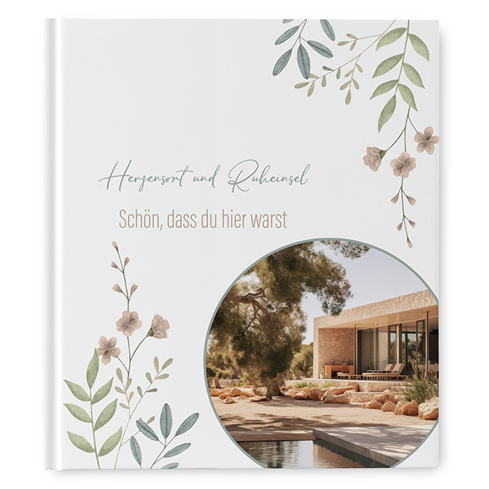 Gästebuch Ferienwohnung  - Boho "Soft Leaves"