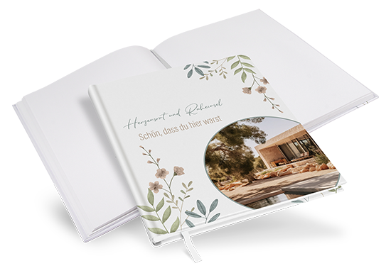 Gästebuch Ferienwohnung  - Boho "Soft Leaves" - GBF-25001-B-10