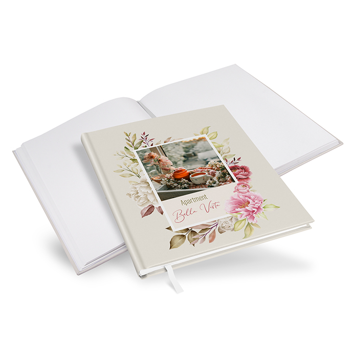 Gästebuch Ferienwohnung - Floral "Peony Bloom"
