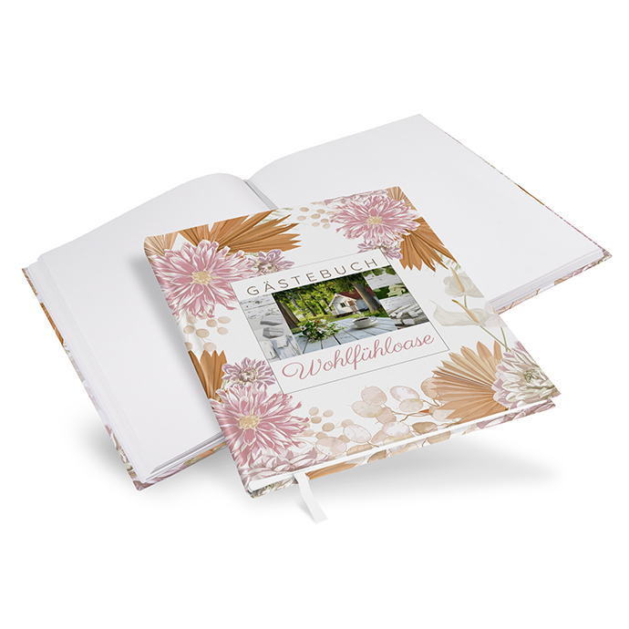 Gästebuch Ferienwohnung - Floral "Terracotta Blossom"