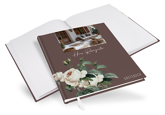 Gästebuch Ferienwohnung - Floral "Antique Rose" - GBF-25001-F-11