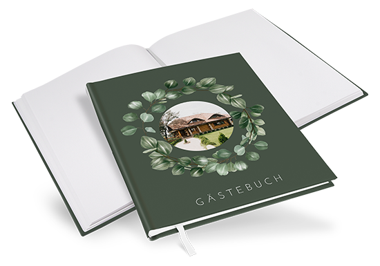 Gästebuch Ferienwohnung - Greenery "Tropical Frame" - GBF-25001-G-10