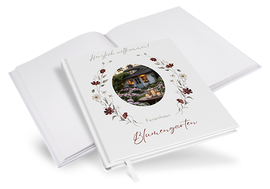 Gästebuch Ferienwohnung - Vintage "Wildflower Note - GBF-25001-V-08